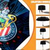 Custom Name Personalized Club Deportivo Guadalajara Print Umbrella, Auto Open Close, 8‑Rib Sturdy Frame, Commute Camping Hiking Use, Birthday Gift