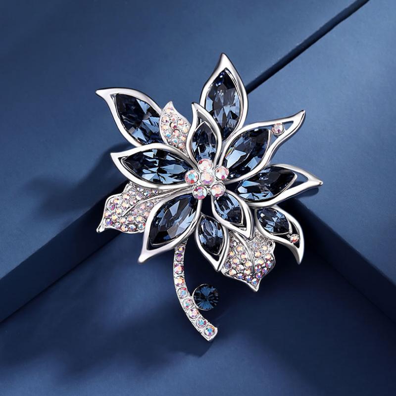 Брошь «Темпераментный Гибискус» Женская Ретро Цветочная Брошь Высокого Качества 5*7CM