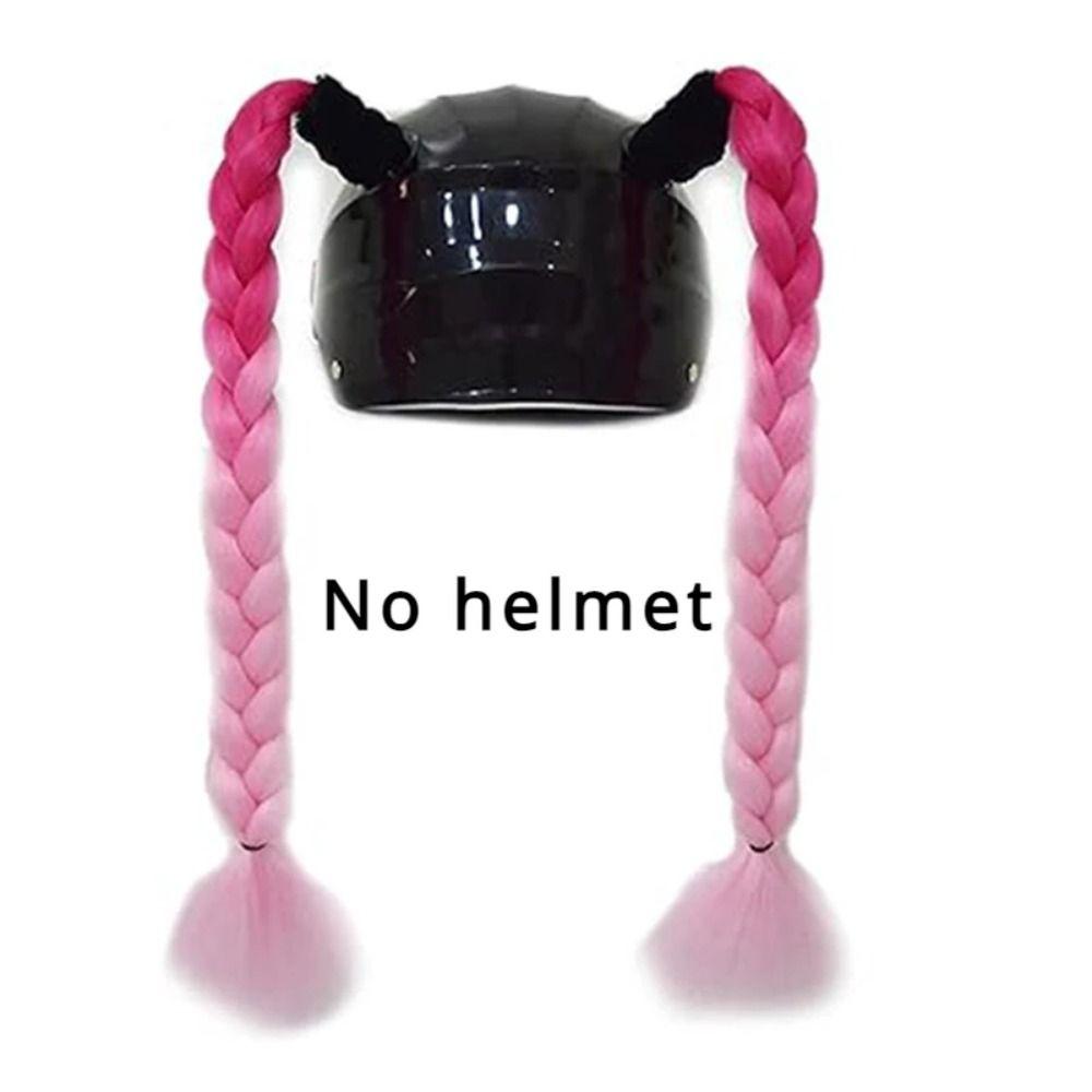 With Sucker Motorcycle Helmet Braids Colorul Twist Dual Pigtail  For Motorbike Helmets