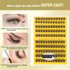 100/120/200Pcs Self Adhesive Eyelashes Clusters Kit Pre-Glued Individual Eyelashes with Tweezers Natural Volume False Eyelashes