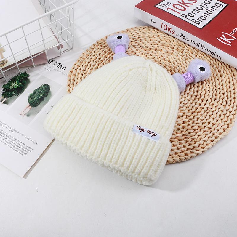 Big Head Funny Knitted Hat Cute Frog Wool Hat Women Autumn and Winter Warm Hat Women New Cold Hat