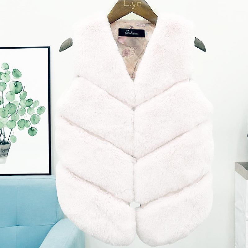 Chaleco de Piel para Niñas Otoño Invierno Moda Grueso Cálido Chaleco Ropa Exterior para Niños Niña Navidad