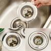 Stainless Steel Mesh Sink Strainer Trap Bath Hair Drain Hole Metal Flume Filter