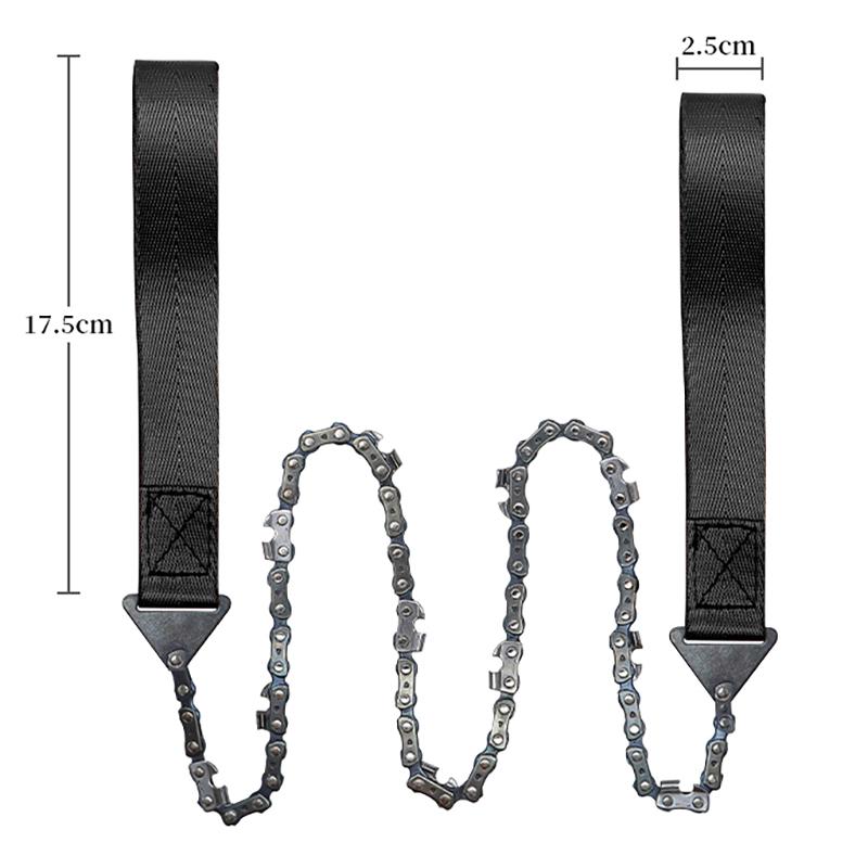 11-Teeth Outdoor Portable Hand Drawn Wire Saw Ideal For Field Mountaineering Life Saving Multifunction Saw Chain