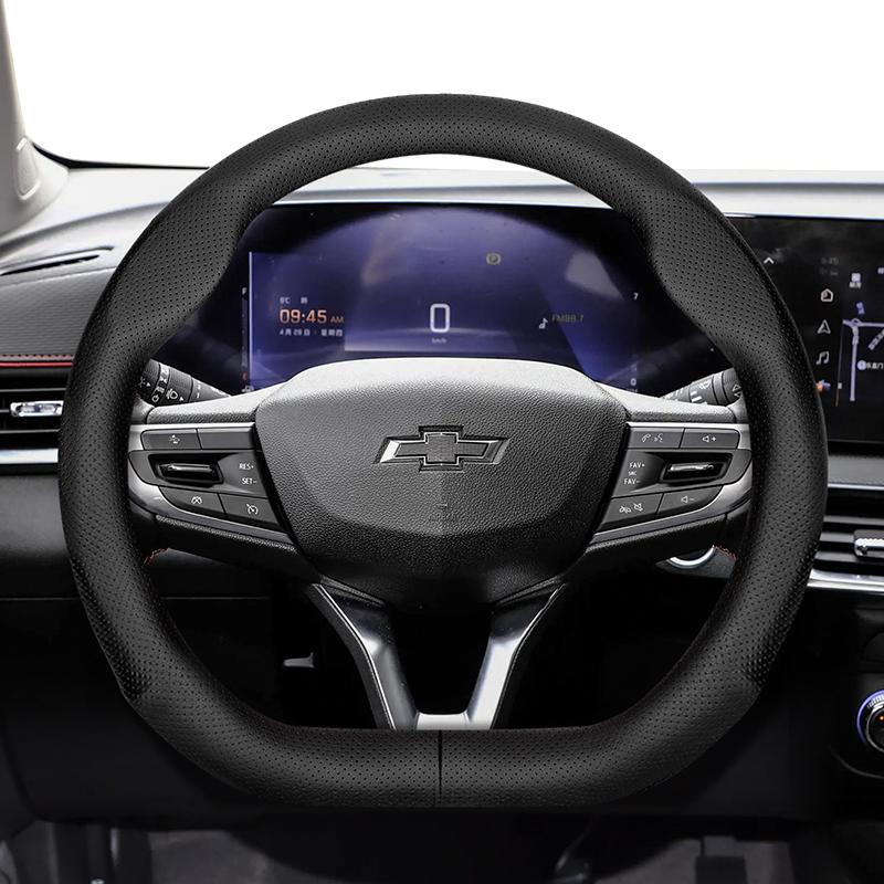 Suitable for Chevrolet Ultra-Thin Breathable Leather Steering Wheel Cover Suitable for Celze Spark Captiva Orlando Lacetti Equinox Malibu Monza Expre