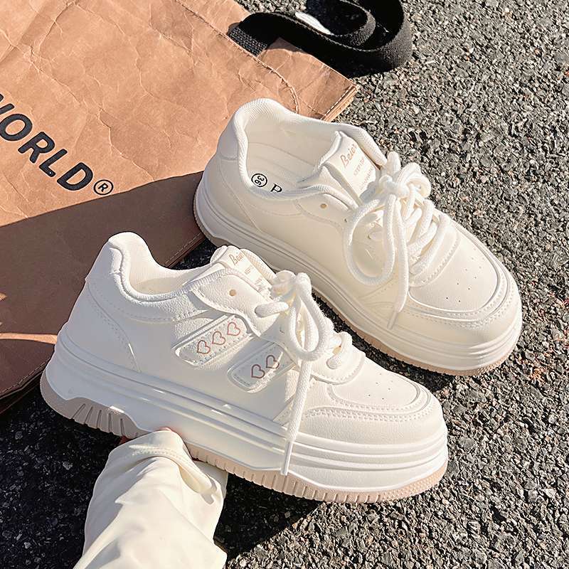 Classic Versatile Little White Shoes Women's Spring New Platform Milk Fufu Niche Casual Board Shoes Tide