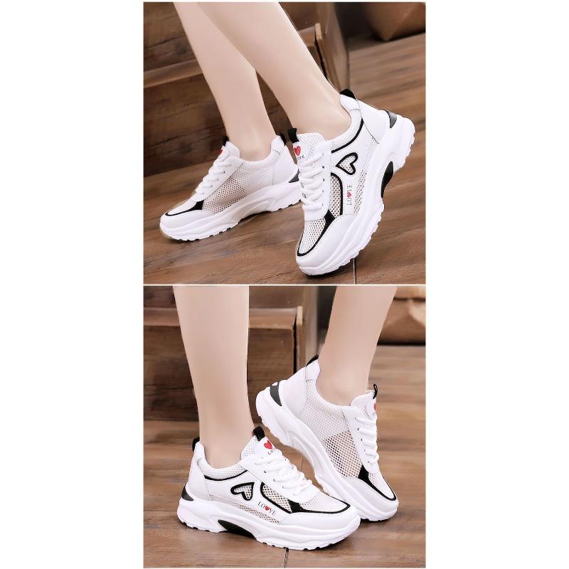 New Little White Shoes Women's Spring Korean Edition Mesh Lightweight and Comfortable Casual Running Shoes