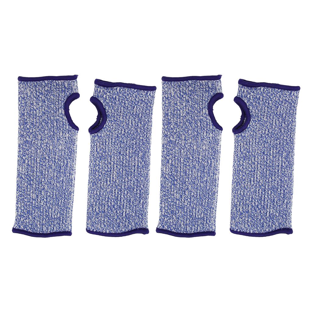 4pcs Arm Guards Close Fitting Preventing Scratches Thickening Thumb Slot Design Blue Arm Protection