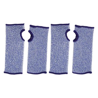 4pcs Arm Guards Close Fitting Preventing Scratches Thickening Thumb Slot Design Blue Arm Protection