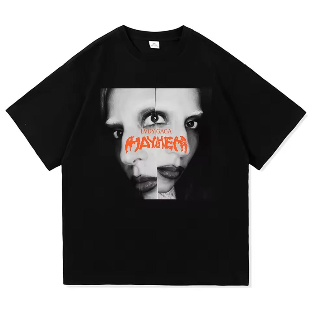

Lady Gaga Mayhem Men Clothing Tee Shirt Homme New in Top & Tees Mens short sleeve Round Neck Printing Pullover T-Shirt 50523 ... 5XL різнокольоровий