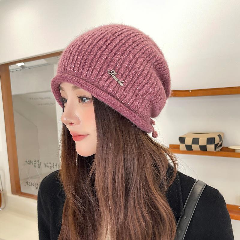 

Мужская и женская зимняя шапка-бини, модная объемная вязаная шапка-бини, мягкая и удобная, большого размера, шерстяная, для катания на лыжах One size