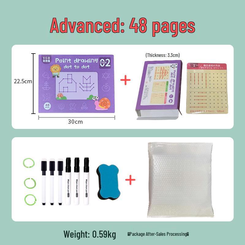 Penmanship & Logic Puzzle Calligraphy Practice Workbook for Early Education