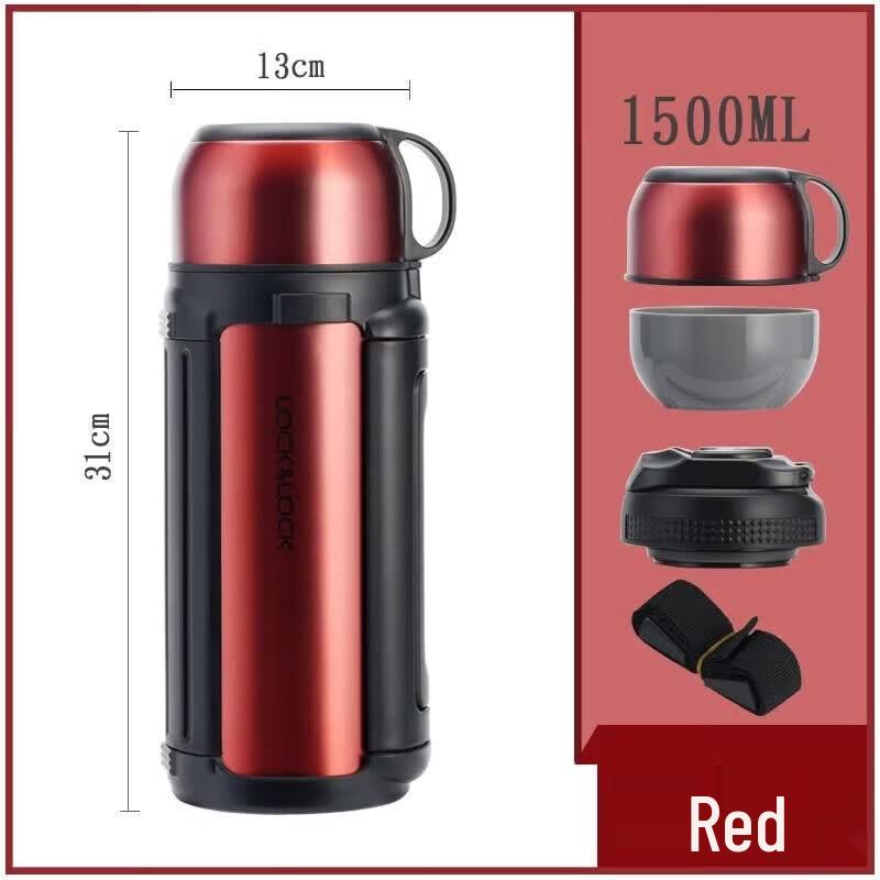 LOCKLOCK LHC1426R Insulated Thermos Bottle 1,5 л, киноварно-красный
