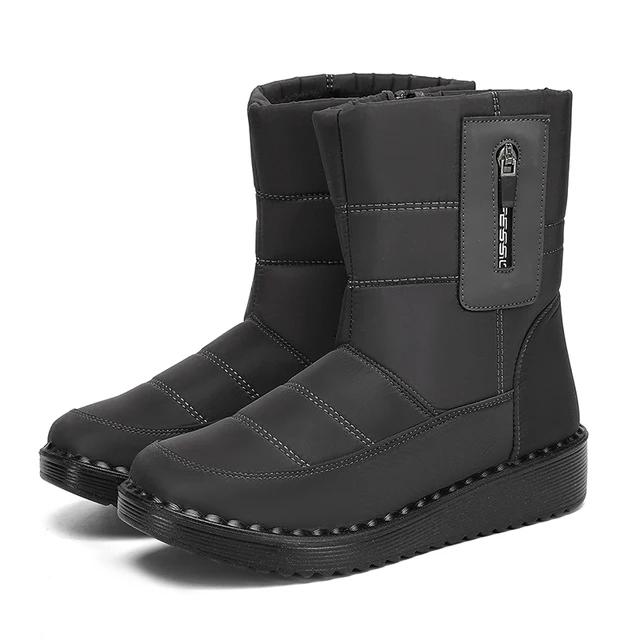 Non-Slip Waterproof Snow Boots for Women 2024 Winter Warm Cotton-Padded Shoes Woman Platform Thicked Plush Ankle Boots