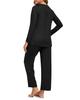 Women's Long Sleeve Pajama Set: 2-Piece with Pockets, Casual Homewear - Long Pants