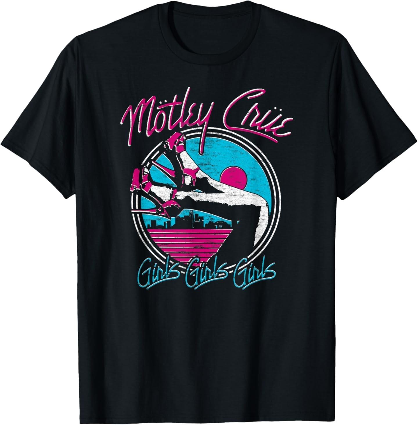 Mötley Crüe - Girls Girls Girls Heels 100% Cotton T-shirt Mens Tees Top L