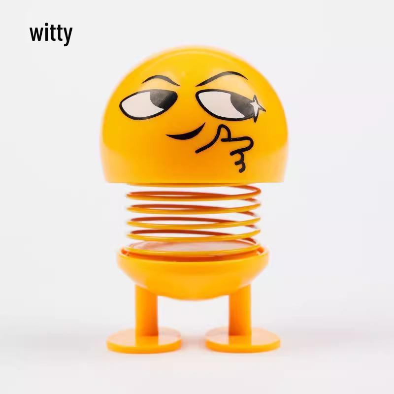 Смешной Эмодзи Машина Голова-болванчик Украшение интерьера