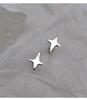 S925 Sterling Silver Four-Pointed Star Ear Cuff - No Piercing Women's Earrings, Simple Design, Summer Cartilage Clip