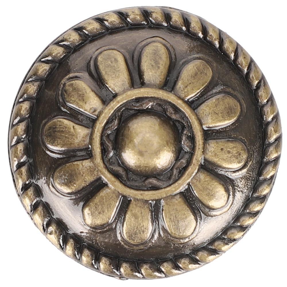 10 Set Antique Brass Furniture Handle Solid Round Cabinet Handle  Furniture Accessories