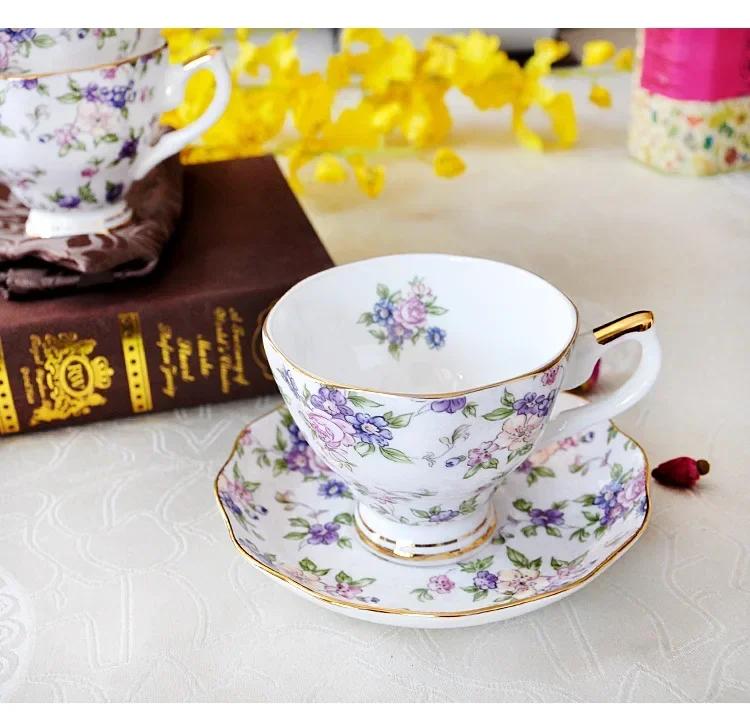 

European Bone china set coffee Creative simple porcelain ceramic dish Afternoon milk tea cup 200ML