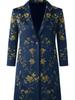 Women's Satin Print Mid-Length Suit Jacket - Elegant Spring/Autumn Style