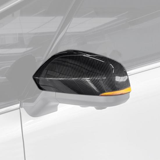 Car Rearview Mirror Cover Trim Accessories For Toyota Tacoma 24-25 Carbon Fiber