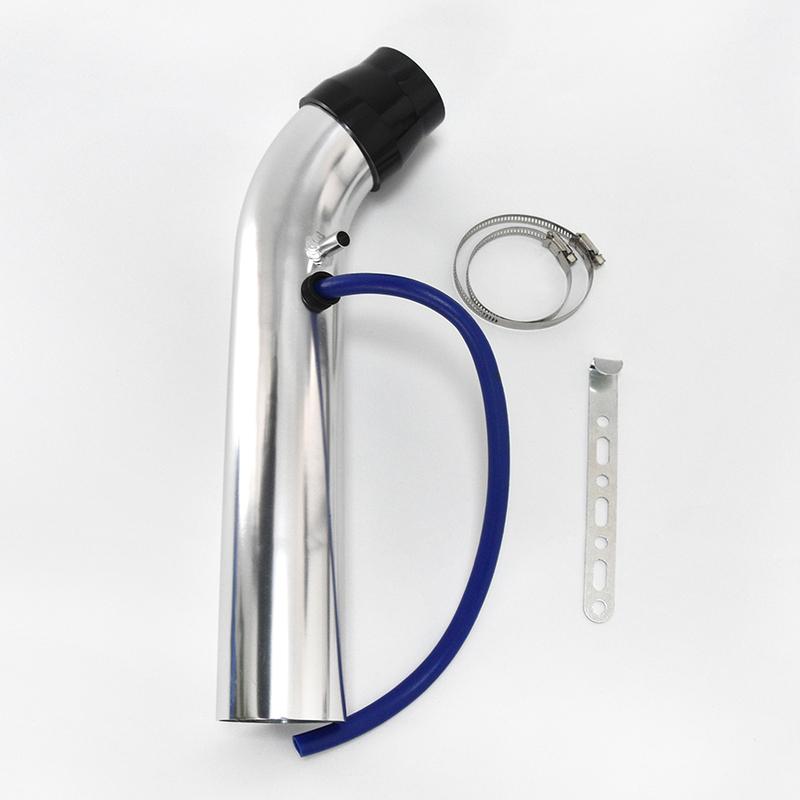 Universal Alumimum 76mm Car Cold Air Intake Turbo Induction Pipe Tube Silver Blue Red