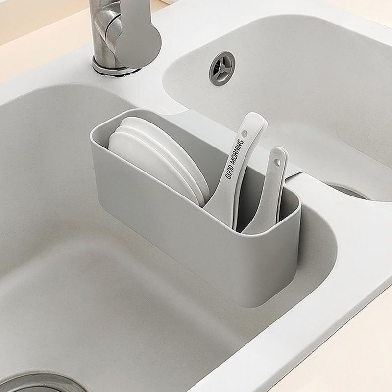 Kitchen Sink Drain Basket Multi-Functional Card Slot Kitchen Sink Strainer Food And Vegetable Wash And Drain Basket