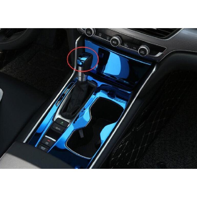 Blue Titanium Car Console Gear Shift Knob Cover Trim For Honda Accord 2018-