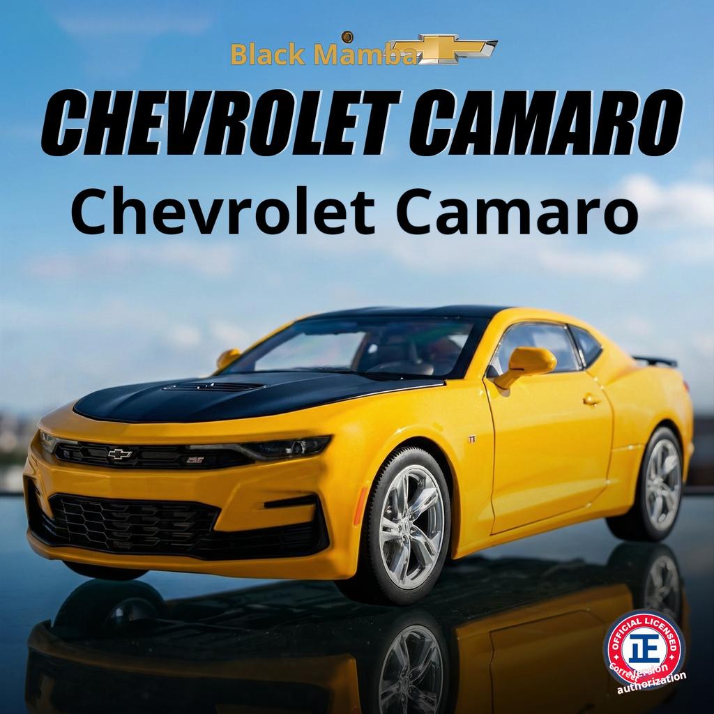 1:18 Skala Bumblebee Chevrolet Camaro Diecast Modellauto Kinderspielzeugauto Licht & Ton Sammlerstück Ausstellungsstück