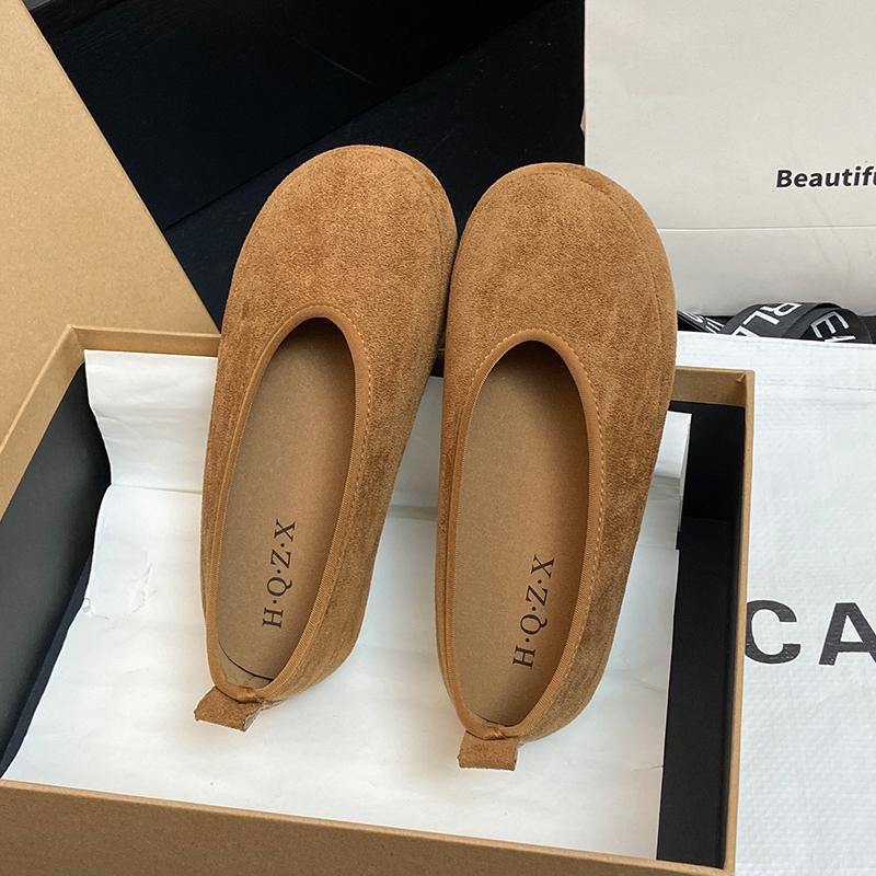 CRLAYDK Women's Footbed Comfortable Slip On Mules House Slipers With Arch Support Ladies Suede Moccasins Casual Flat Shoes