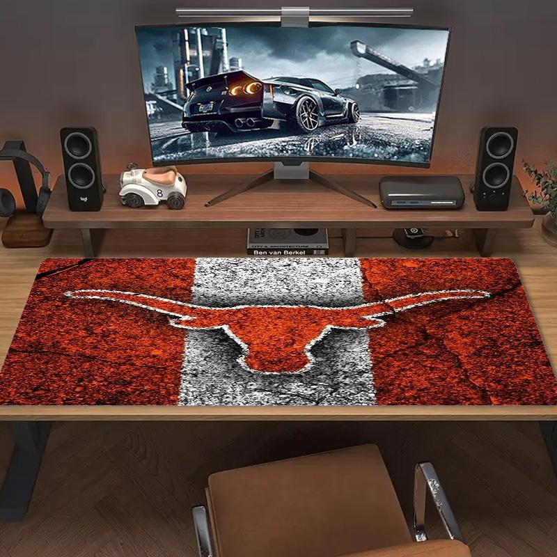 Texas Longhorns Color Mouse Pad Large Gaming Table Cushion Non-slip Laptop Tablet Big Mousepad XXL Mat Mini PC Playmat With Lock edge