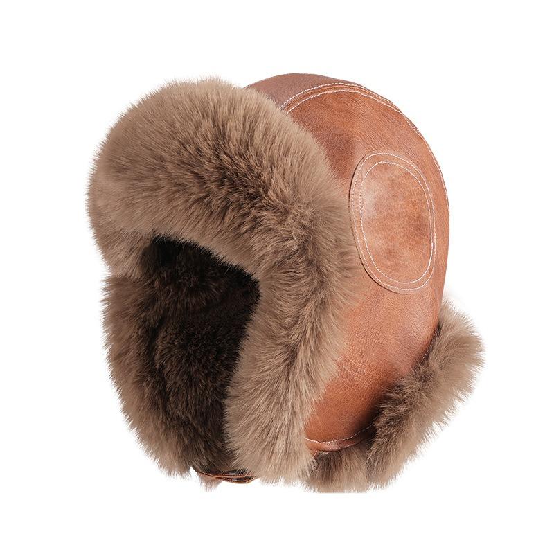 Male winter warm riding electric vehicle windproof and cold hat thickened plush pilot hat female