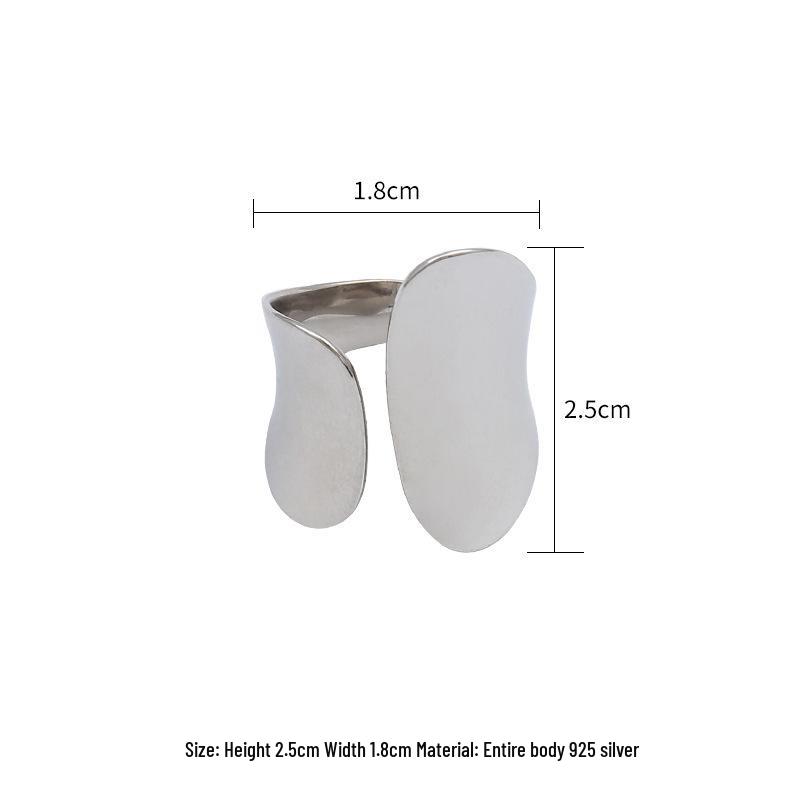 Adjustable Wide-Edged Irregular Ring - Women s Fashionable and Trendy Style