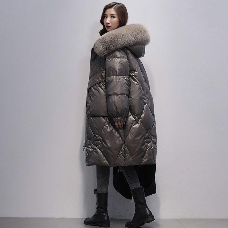Manteau D'hiver Long Pour Femme - Doudoune Matelassée Avec Capuche à Fourrure, Chaud, élégant, Pour Extérieur Et Ville