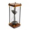 Retro Glass - Wooden Beautiful Hourglass 60 Minutes Xxl 25X10Cm Black