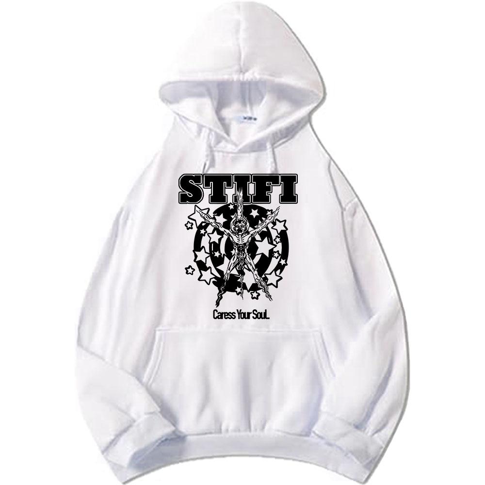 CARESSYOUR SOUL Hoodies Sticky Fingers STI FI Band Graphic Sweatshirts Long Sleeve Winter Hooded Pullover Male Sudaderas Unisex