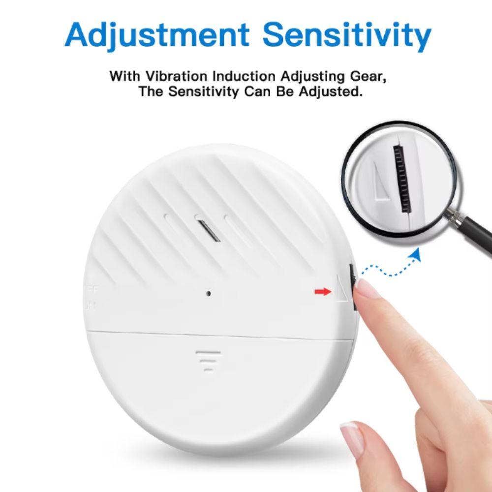 Security Battery-Powered Vibration Alarm Ultra-Thin Wireless Anti-Theft Alarm Adhesive 125dB Glass Breakage Sensor Car
