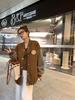 Women's Retro Baseball Jacket: Embroidered, Fleece-Lined, Thickened, Winter Outerwear, Loose Fit