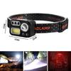 Red/green/white/uv 8 Modes Led Headlamp Headlights For Rechargeable Sensor Night Flashlight Light Motion Lantern Work Usb Bright