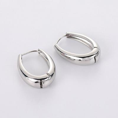 1Pair Classic Small Hoop Earrings Gold Color Simple Exquisite U-Shaped Earring