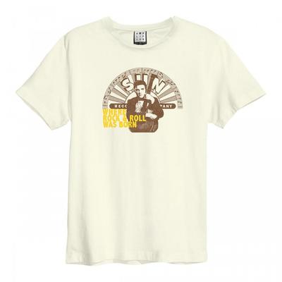 Amplified Camiseta unisex para adultos Rock & Roll Sun Records y Elvis
