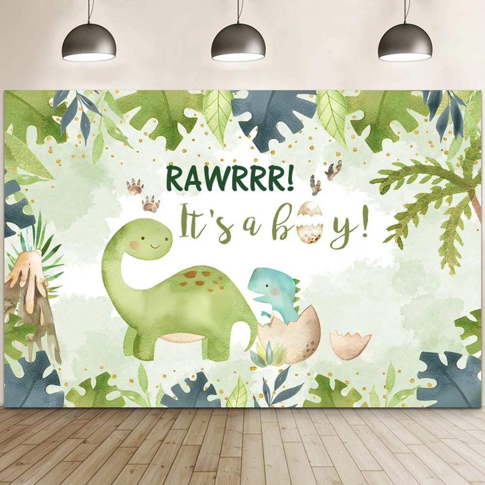 Happy Birthday Dinosaur Background Picture Forest Party Decoration Background Dinosaur Poster Background Baby ShowerJungle Photo