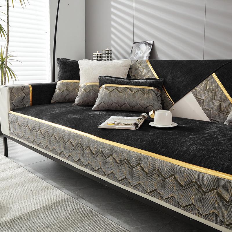 Nordic Chenille Sofa Cover Luxury Four Seasons Universal Anti-slip Sofa Cushion Home Living Room Decoration Sofa Towel Slipcover
