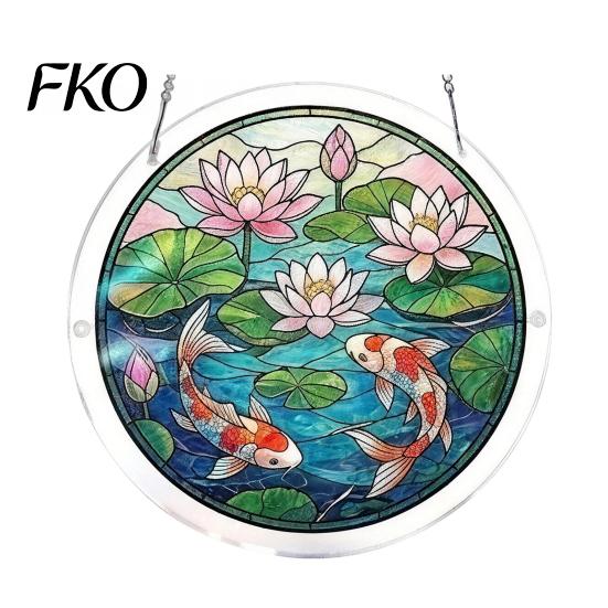 High Transparency Acrylic Art Puzzle Suncatcher, Artistic Window Hanging Ornament, 7.48 Inch Sun Suncatcher Pendant for Enthusiasts Catcher