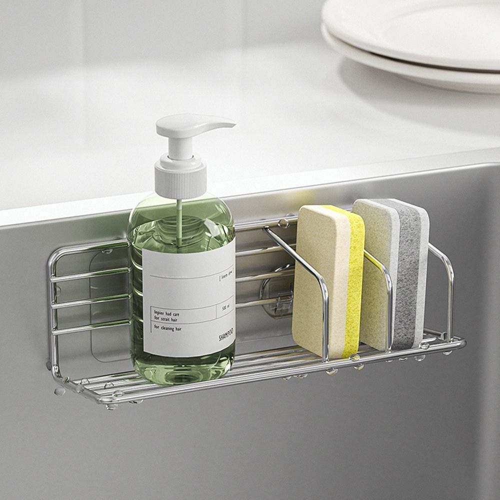 Space Saving Sponge Storage Holder Stainless Steel Sink Drain Rack Sink Storage Rack  Home