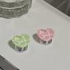 2pcs Heart Shaped Bathroom Water Tank Buttons Nail Protector Toilet Pusher  Water Tank