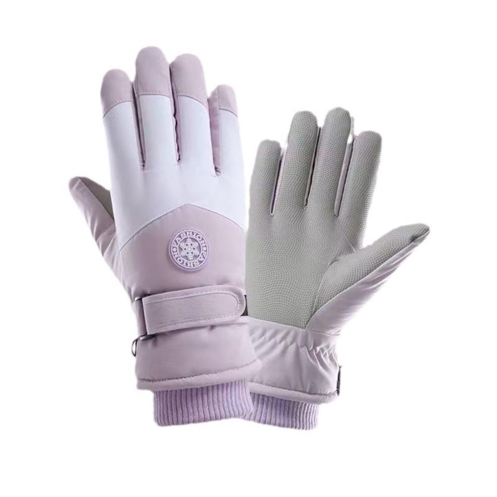 **Winter Ski Gloves Minimalist Style Warm Gloves Women Autumn Winter Waterproof Outdoor Cycling Thickened Men Gloves**