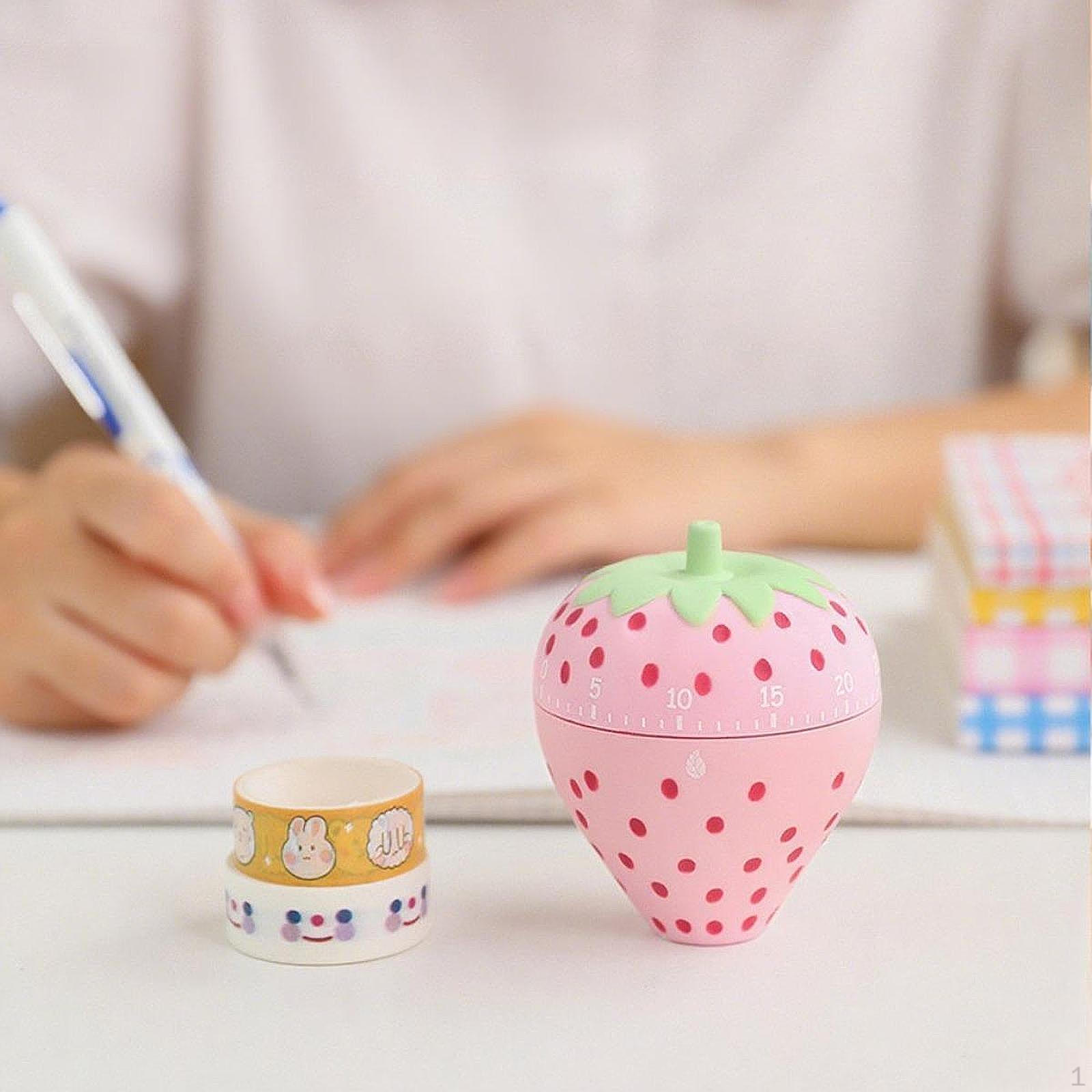 

Механический кухонный таймер-будильник Милая клубничка Декоративный кухонный инструмент Напоминание о времени для