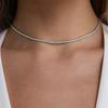 Dainty Tennis Chain Choker Necklace Female Gold Silver Color Stainless Steel Cubic Zirconia Neck Chains for Women Jewelry Gift